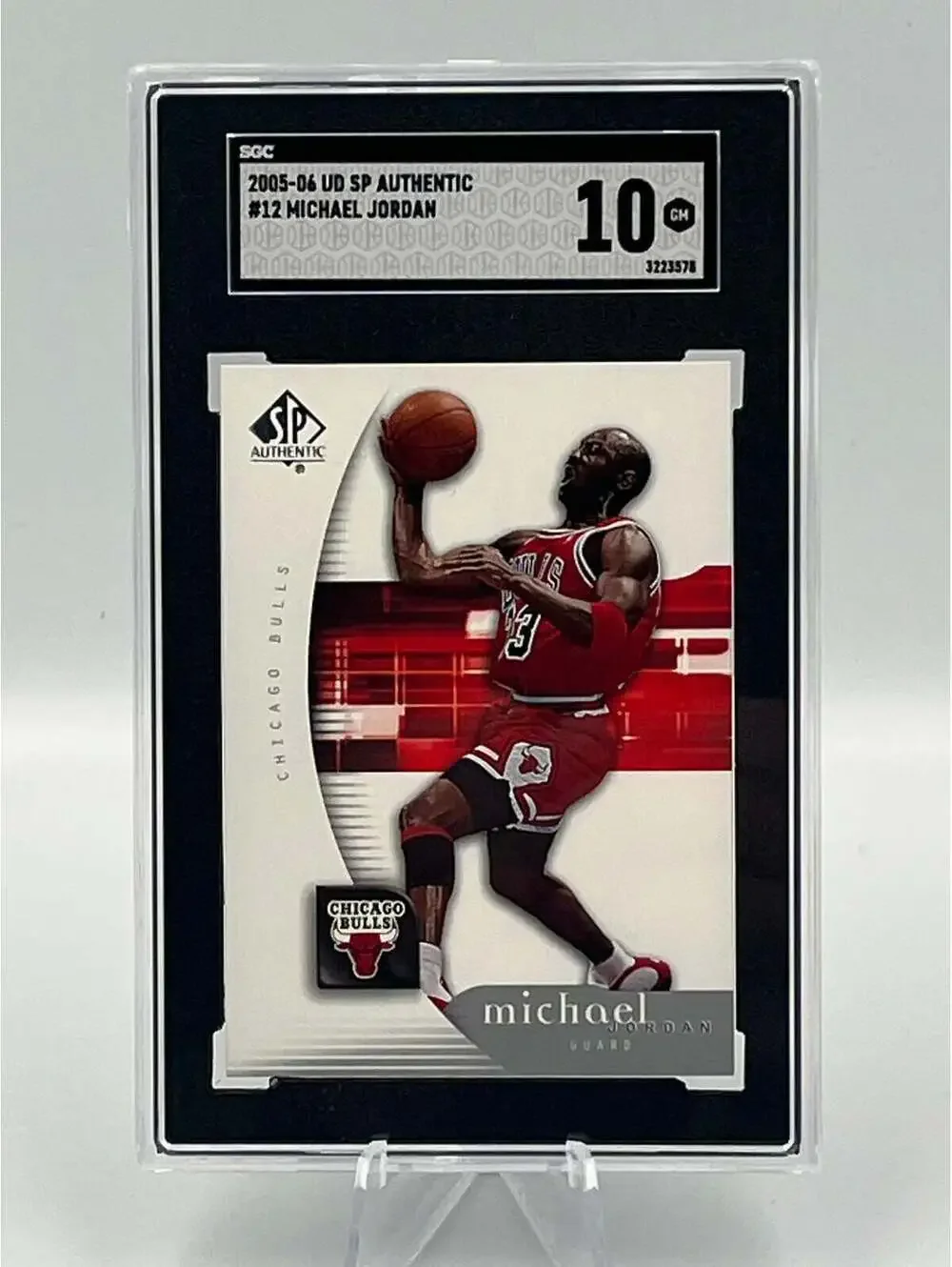 Michael Jordan SGC 10 Gem Mint 2005-06 UD SP Authentic #12 NBA Chicago Bulls